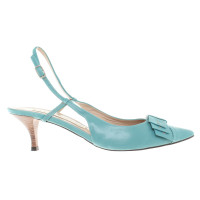 Pura Lopez Sling-pumps in turquoise