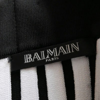Balmain Gonna a maglia in nero / bianco