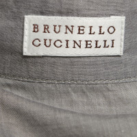 Brunello Cucinelli Ärmellose Bluse in Grau