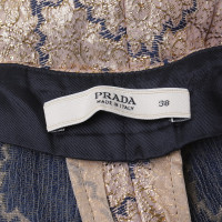 Prada Jacquard-trousers in Gold / Dark Blue