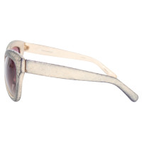 Linda Farrow Sunglasses Leather in Cream