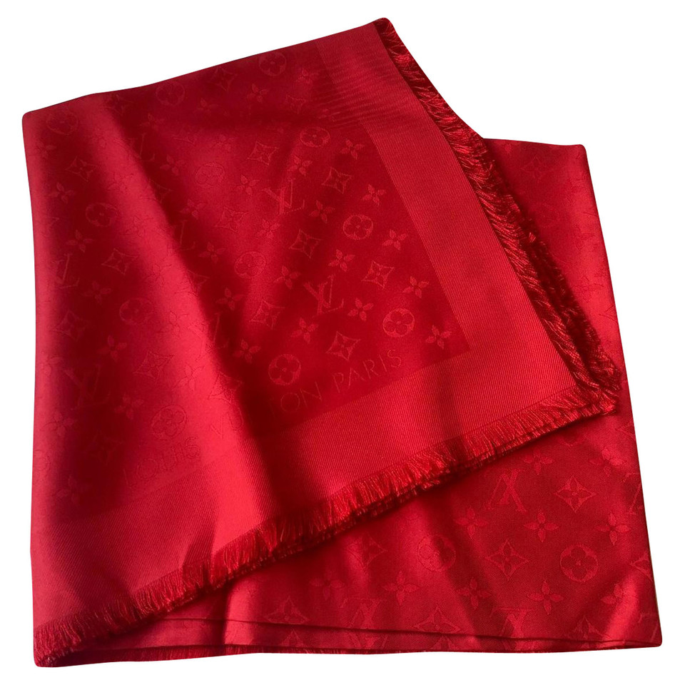 Louis Vuitton Sciarpa in Seta in Rosso