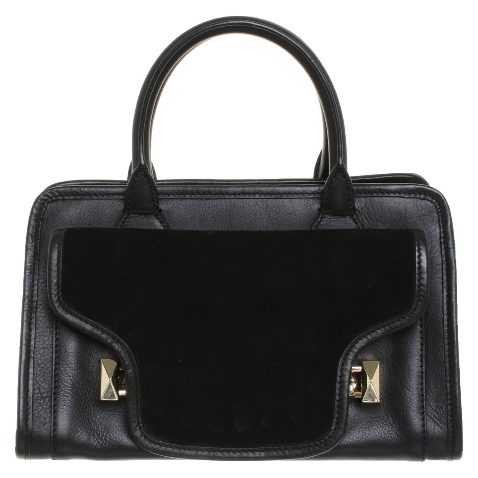 Karl Lagerfeld Handtasche aus Leder in Schwarz