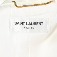 Saint Laurent Jacke/Mantel aus Canvas in Creme