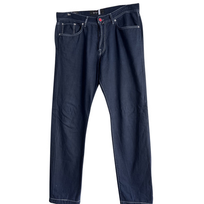 Kiton Jeans in Cotone in Blu
