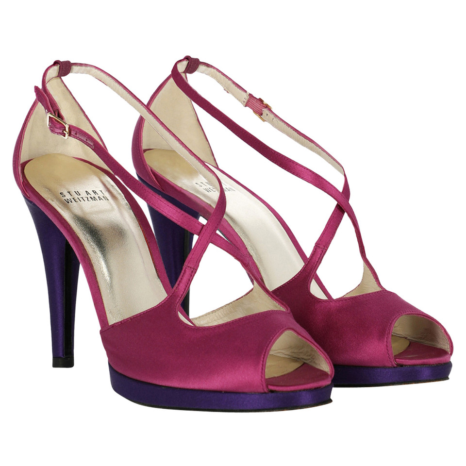 Stuart Weitzman Sandalen Zijde in Violet