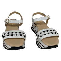 Hogan Sandals Leather in White