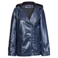 Comptoir Des Cotonniers Jacke/Mantel aus Lackleder in Blau