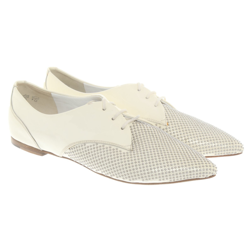 Kennel & Schmenger Schnürschuhe aus Lackleder in Creme