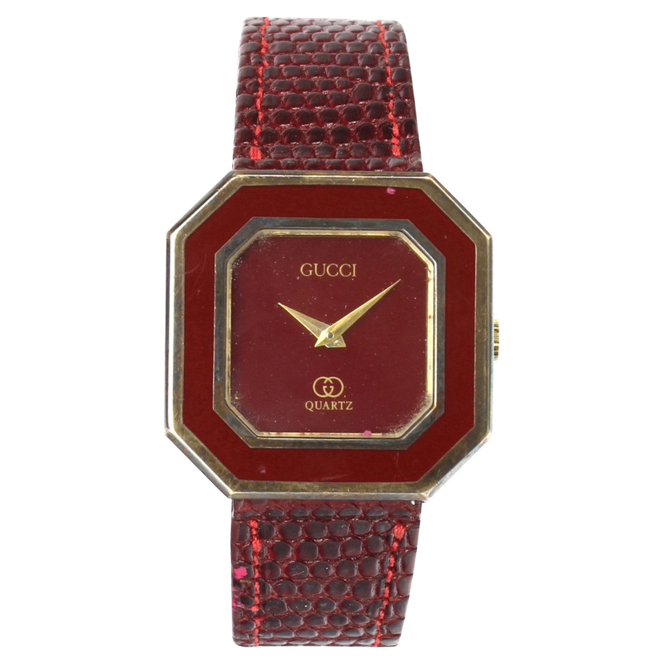 Gucci Horloge Staal in Bordeaux