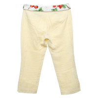 D&G Pantaloni Capri in giallo / bianco