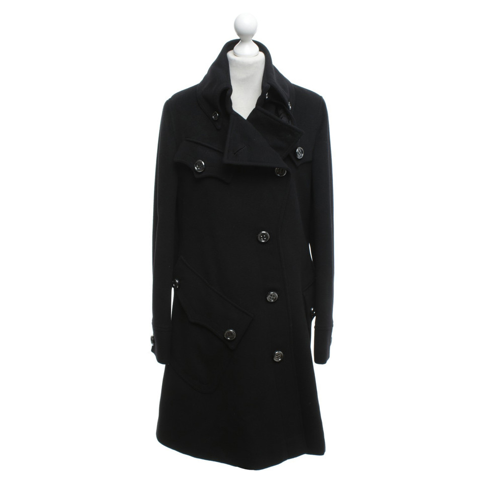 Burberry Asymmetric coat in black