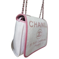 Chanel Umhängetasche aus Baumwolle in Rosa / Pink