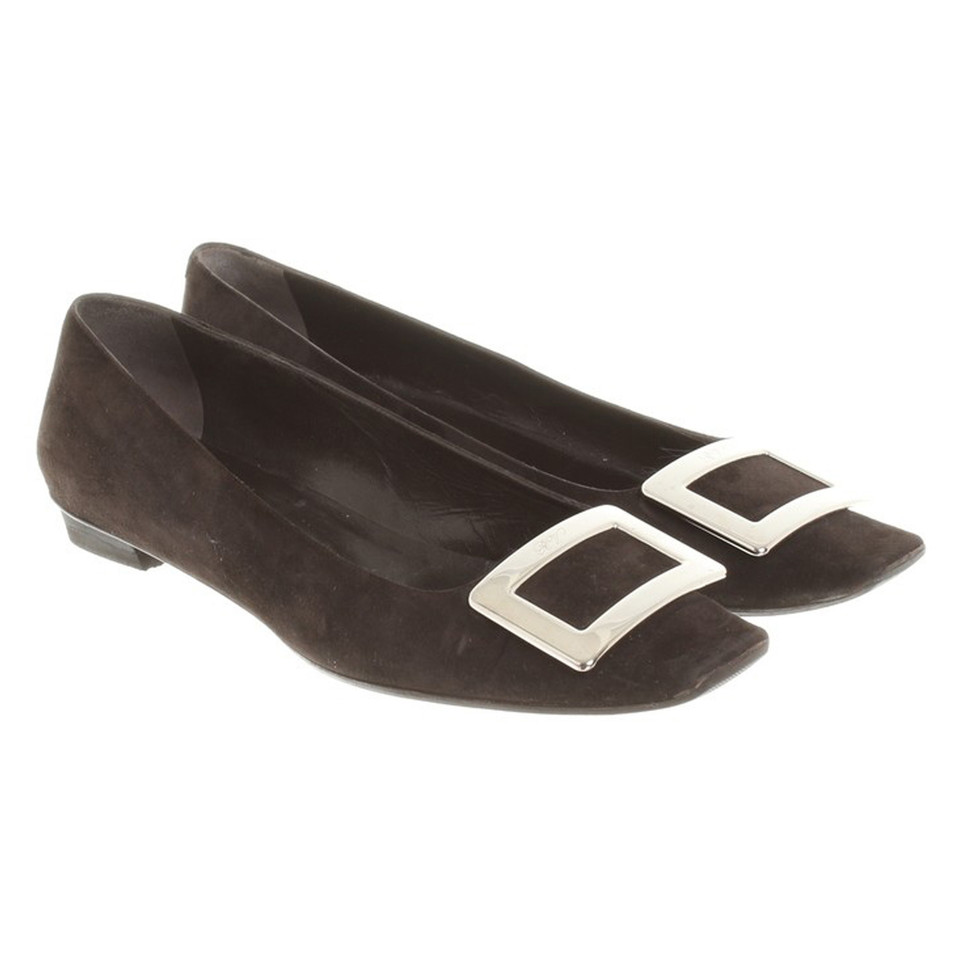 Roger Vivier Suede ballerinas in Brown