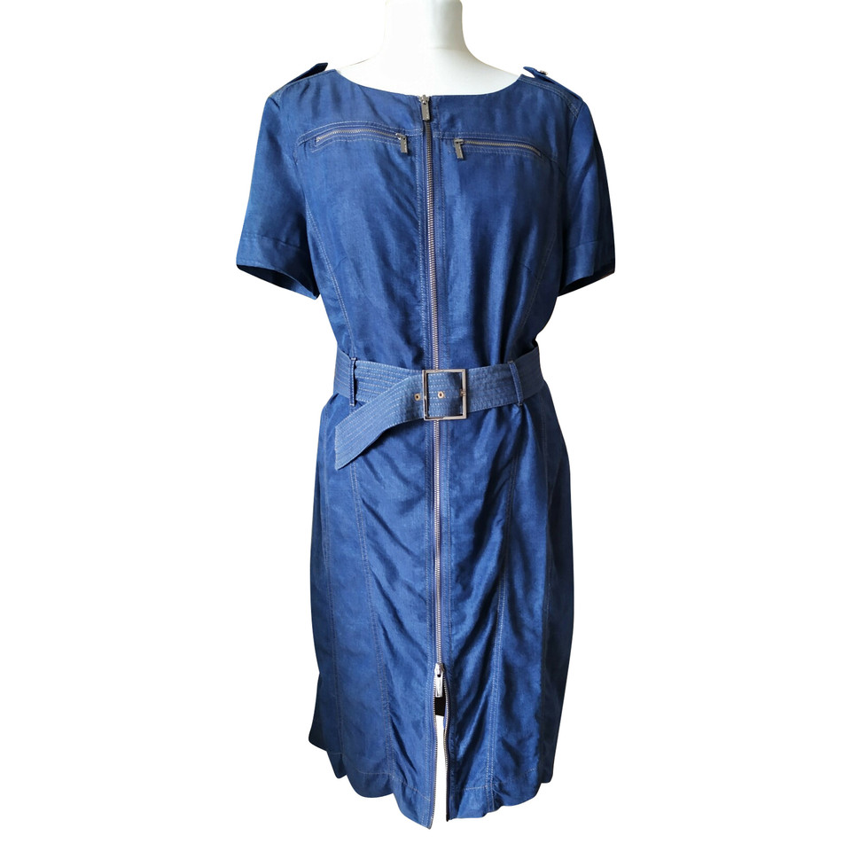 Karen Millen Jurk Denim in Blauw