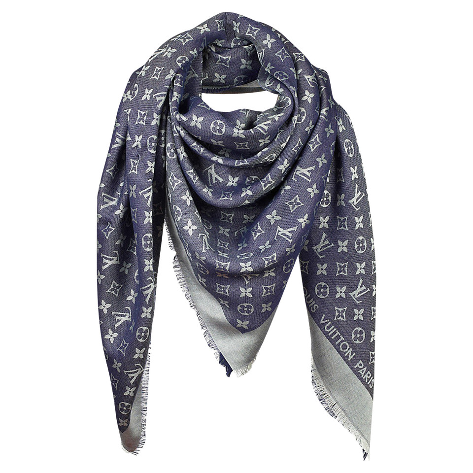 Louis Vuitton Monogram Blue Denim shawl