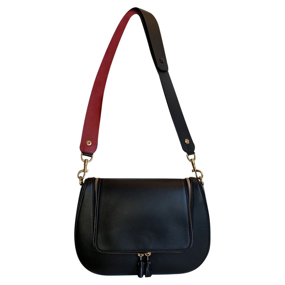 Anya Hindmarch Vere Soft Satchel Leather in Black