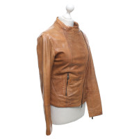 René Lezard Leather jacket in cognac