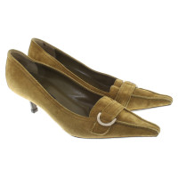 Sergio Rossi Suede Pumps in Green