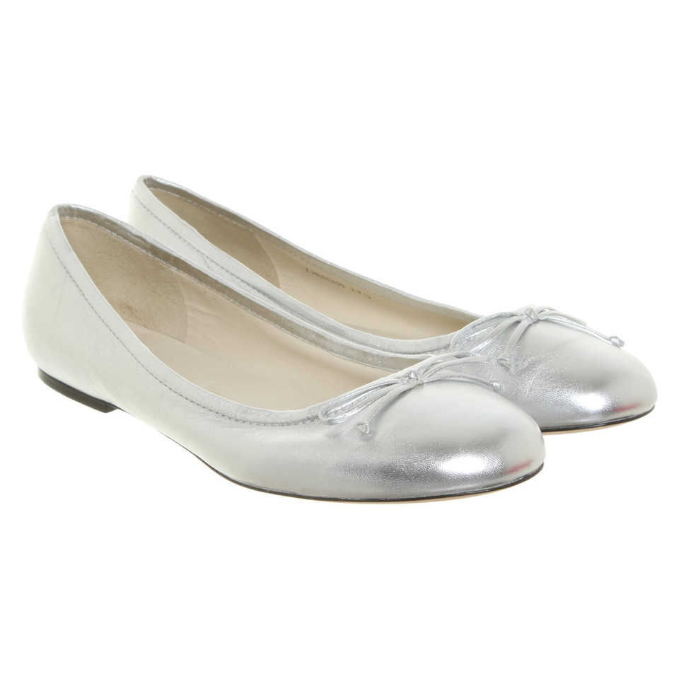 Bally Mocassini/Ballerine in Pelle in Argenteo