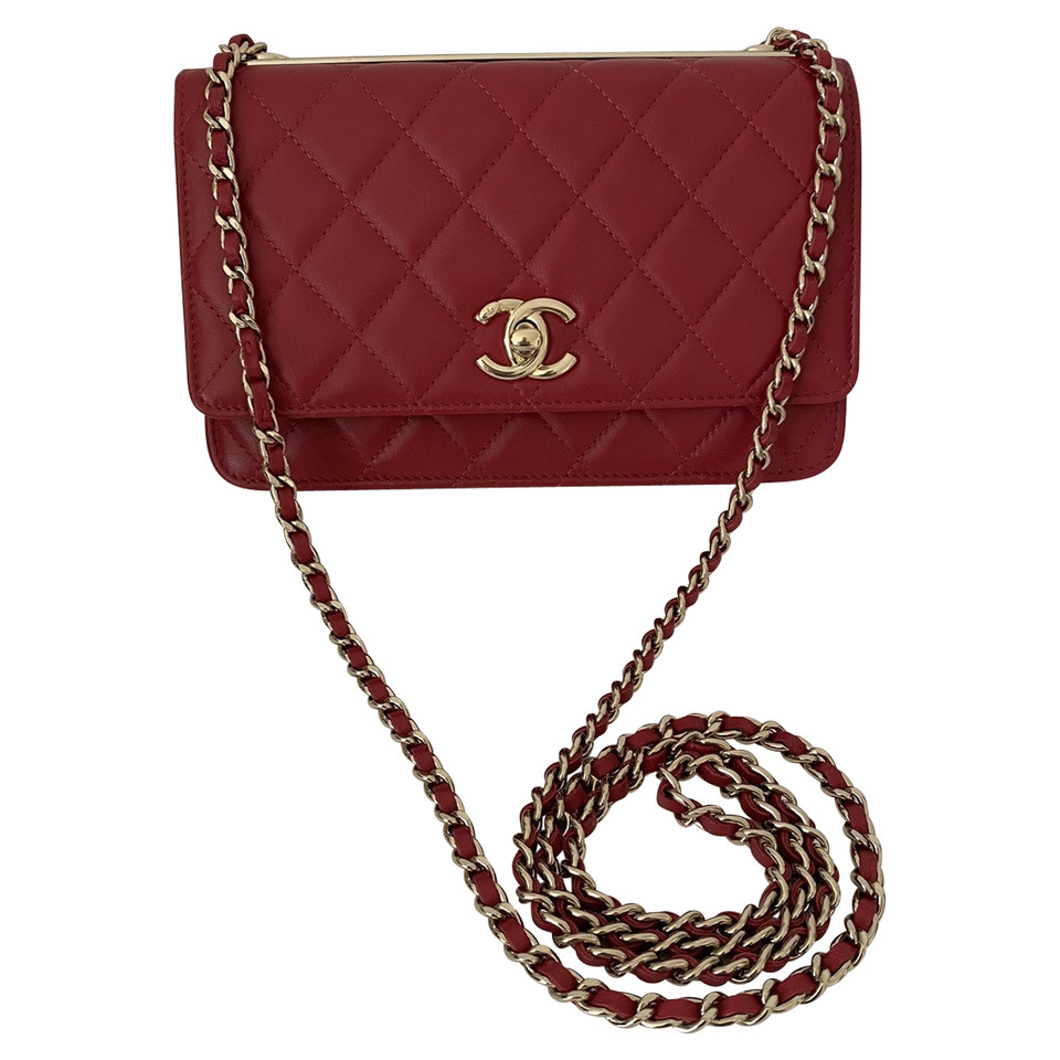 Chanel Trendy CC WOC Leather in Red
