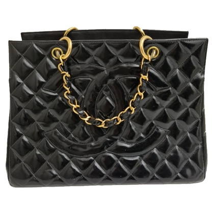 Chanel Sac à main en Cuir verni en Noir