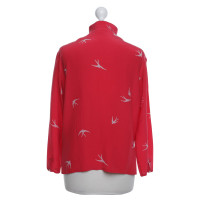 Cacharel blouse de soie en rouge