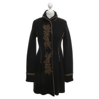 Roberto Cavalli Knit coat in black