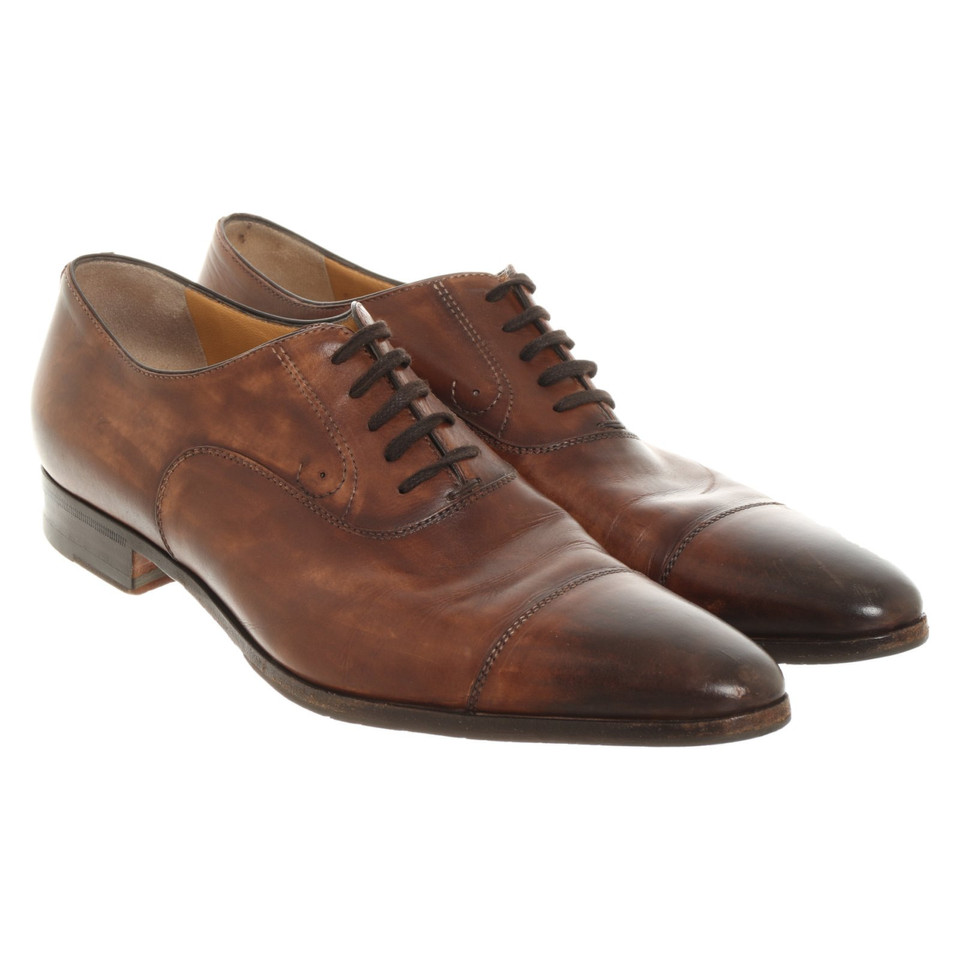 Santoni Lace-up shoes Leather in Brown