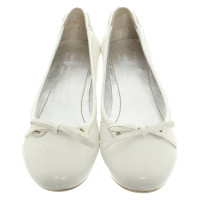 Car Shoe Slippers/Ballerina's Lakleer in Wit