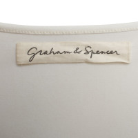 Graham & Spencer Elastische shirt in creme / nude