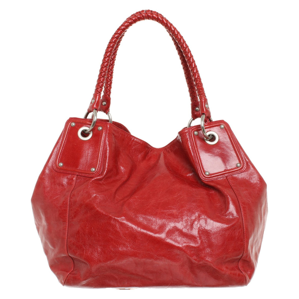 Abro Shopper en Cuir en Rouge