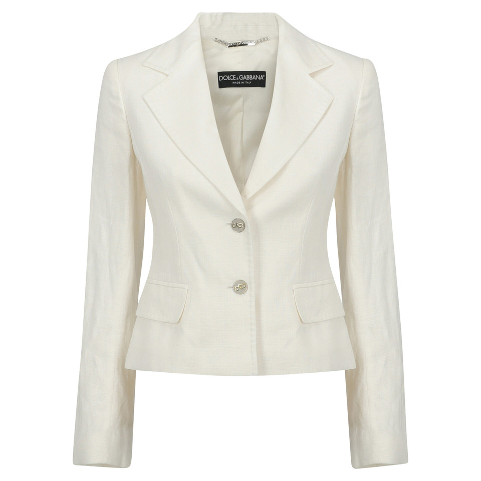 Dolce & Gabbana Jacke/Mantel in Weiß