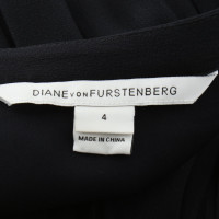 Diane Von Furstenberg Seidenkleid in Dunkelblau
