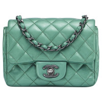 Chanel Timeless Mini Square Patent leather in Turquoise