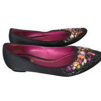 René Caovilla Ballerinas with gemstone trim