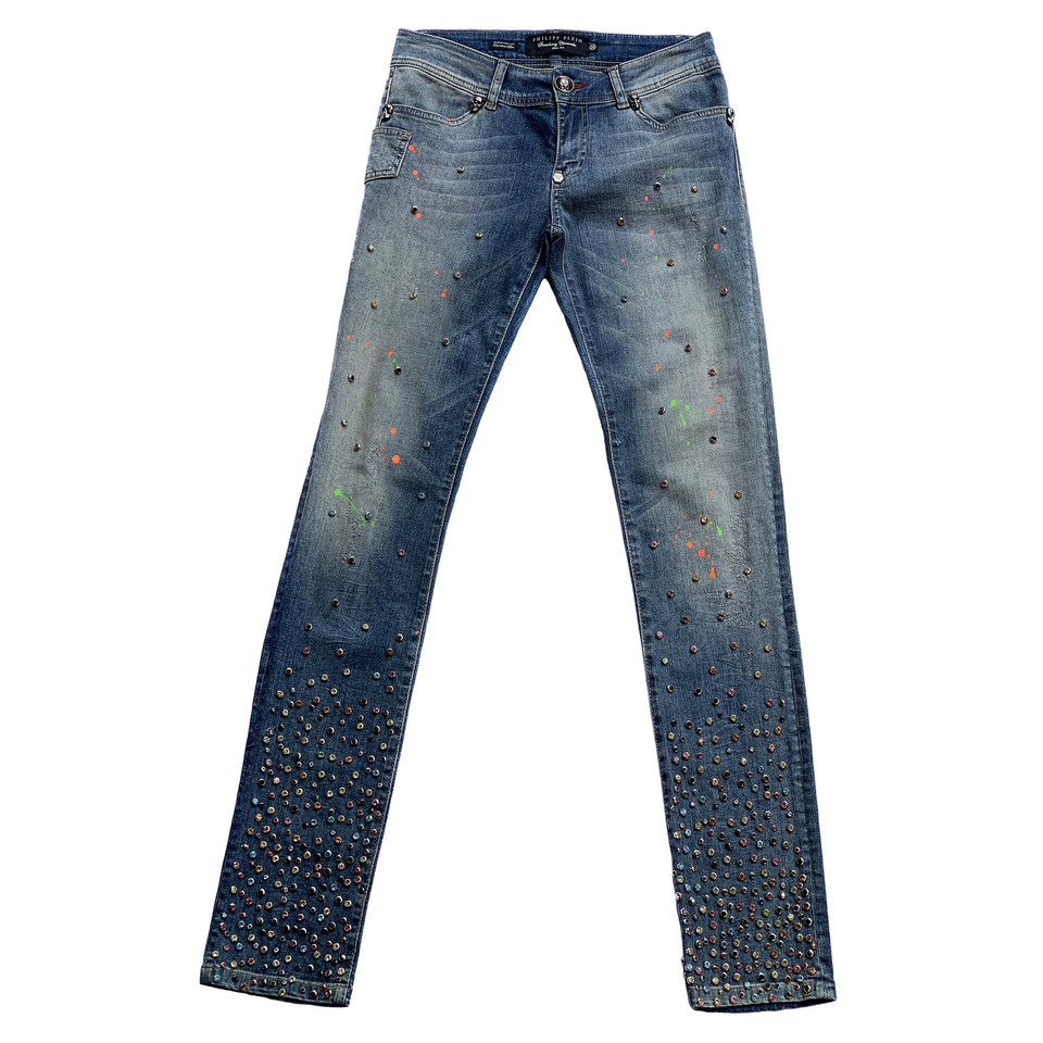 Philipp Plein Broeken Denim in Blauw