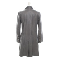 Utzon Jacke/Mantel aus Leder in Grau