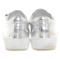 Acne Trainers Leather in Silvery