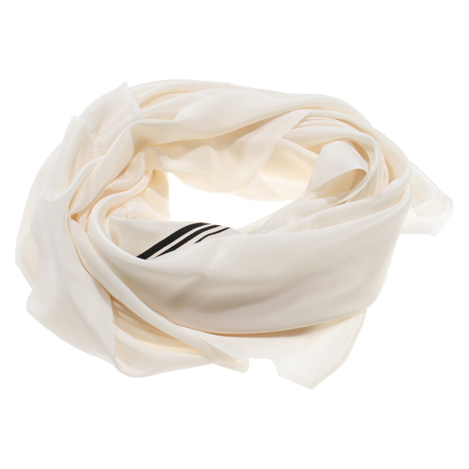 Yves Saint Laurent Scarf/Shawl Silk in Cream