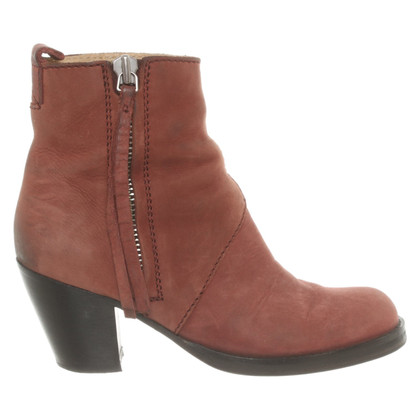 Acne Ankle boots Leather in Red