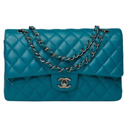 Chanel Flap Bag en Cuir en Turquoise
