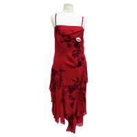 Christian Dior zijden jurk met volants