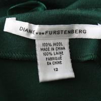 Diane Von Furstenberg Wollen jurk in groen / grijs