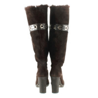 Gucci Brown boots with fur