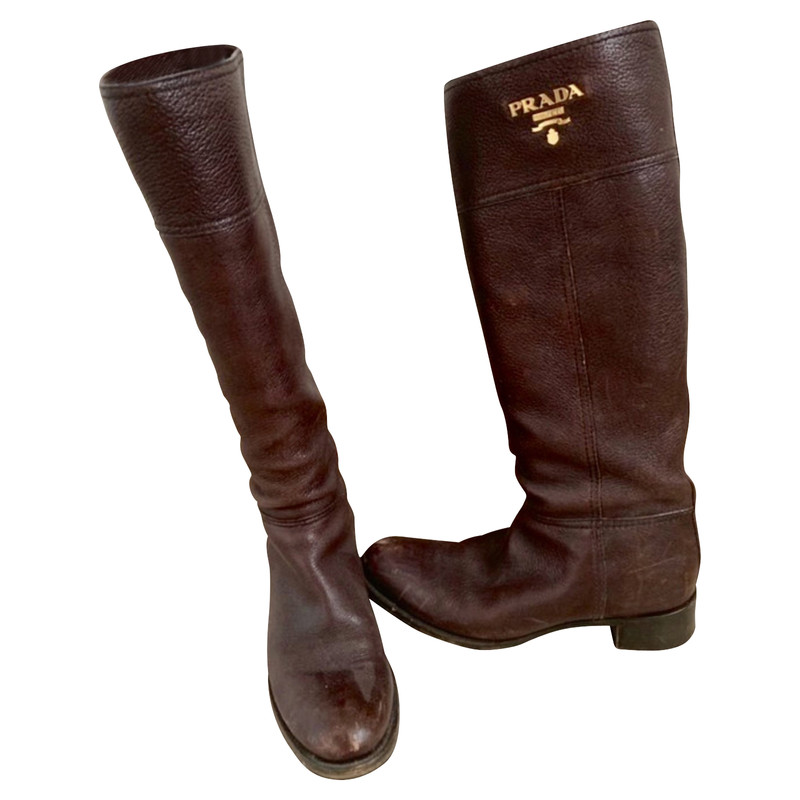 prada boots brown