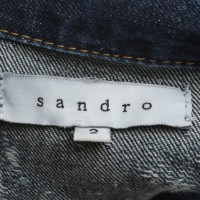 Sandro Jacke/Mantel aus Baumwolle in Blau