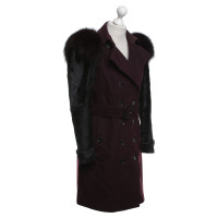 Burberry Prorsum trench con bordo in pelliccia