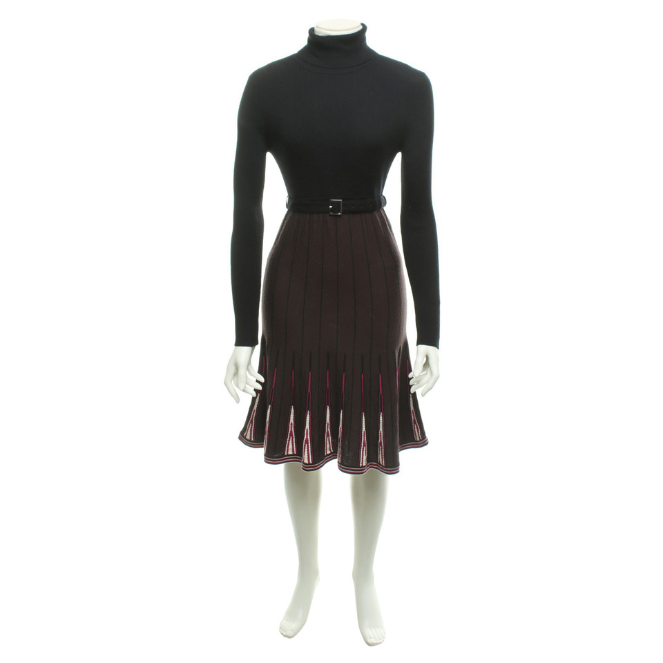 Karen Millen Gebreide jurk zwart / Brown