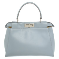 Fendi Peekaboo Medium aus Leder in Blau